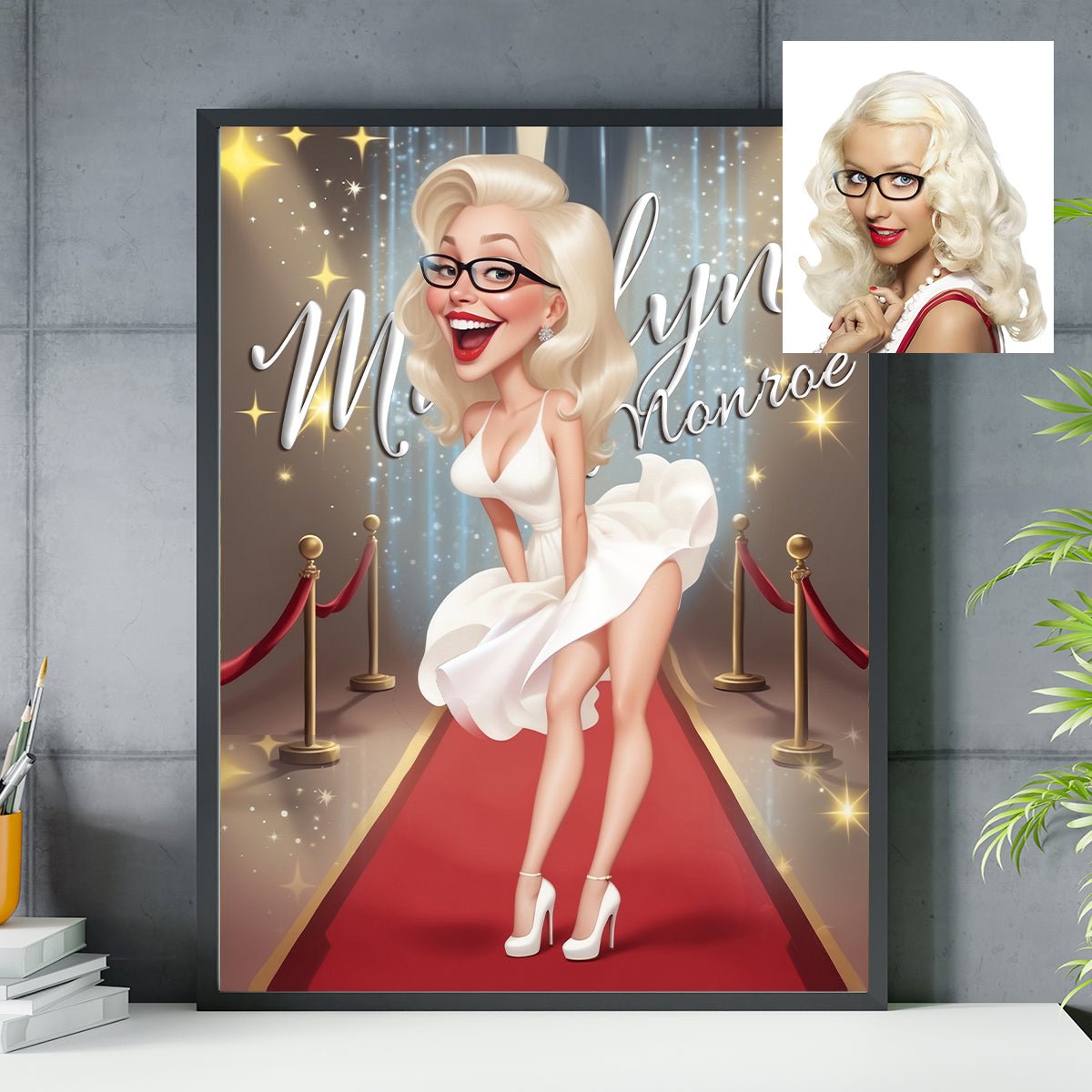 Jak Marlin Monroe - plakat, spersonalizowany prezent dla niej - idamell.com