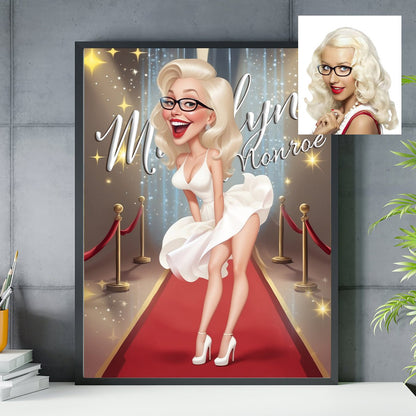 Jak Marlin Monroe - plakat, spersonalizowany prezent dla niej - idamell.com