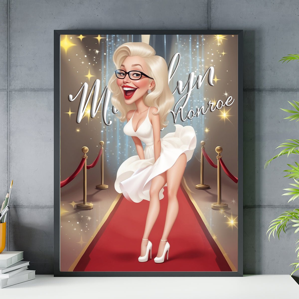 Jak Marlin Monroe - plakat, spersonalizowany prezent dla niej - idamell.com