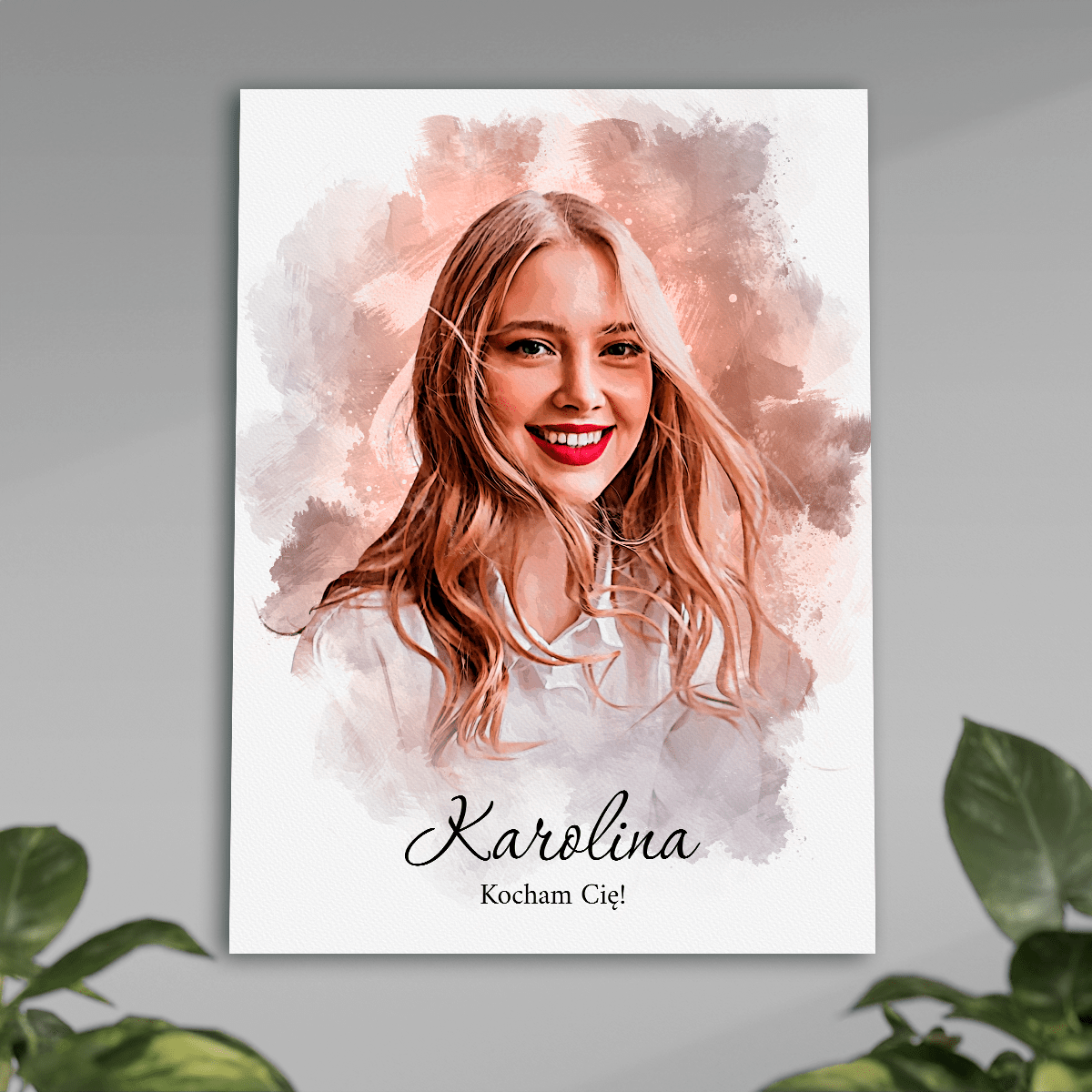 Jak namalowane akwarelą - plakat, spersonalizowany prezent dla niej - idamell.com