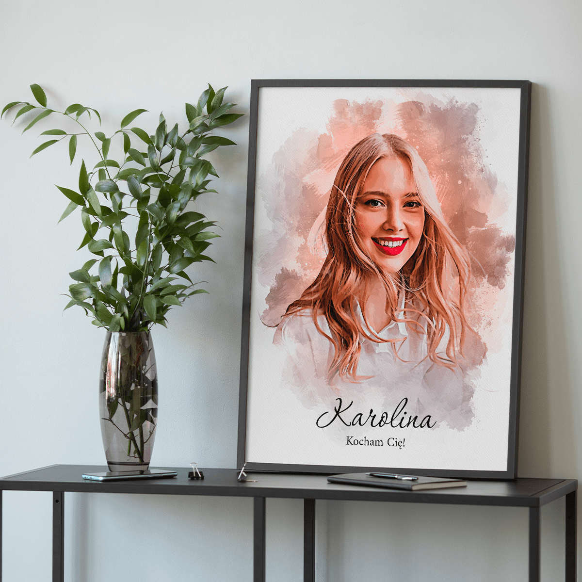 Jak namalowane akwarelą - plakat, spersonalizowany prezent dla niej - idamell.com