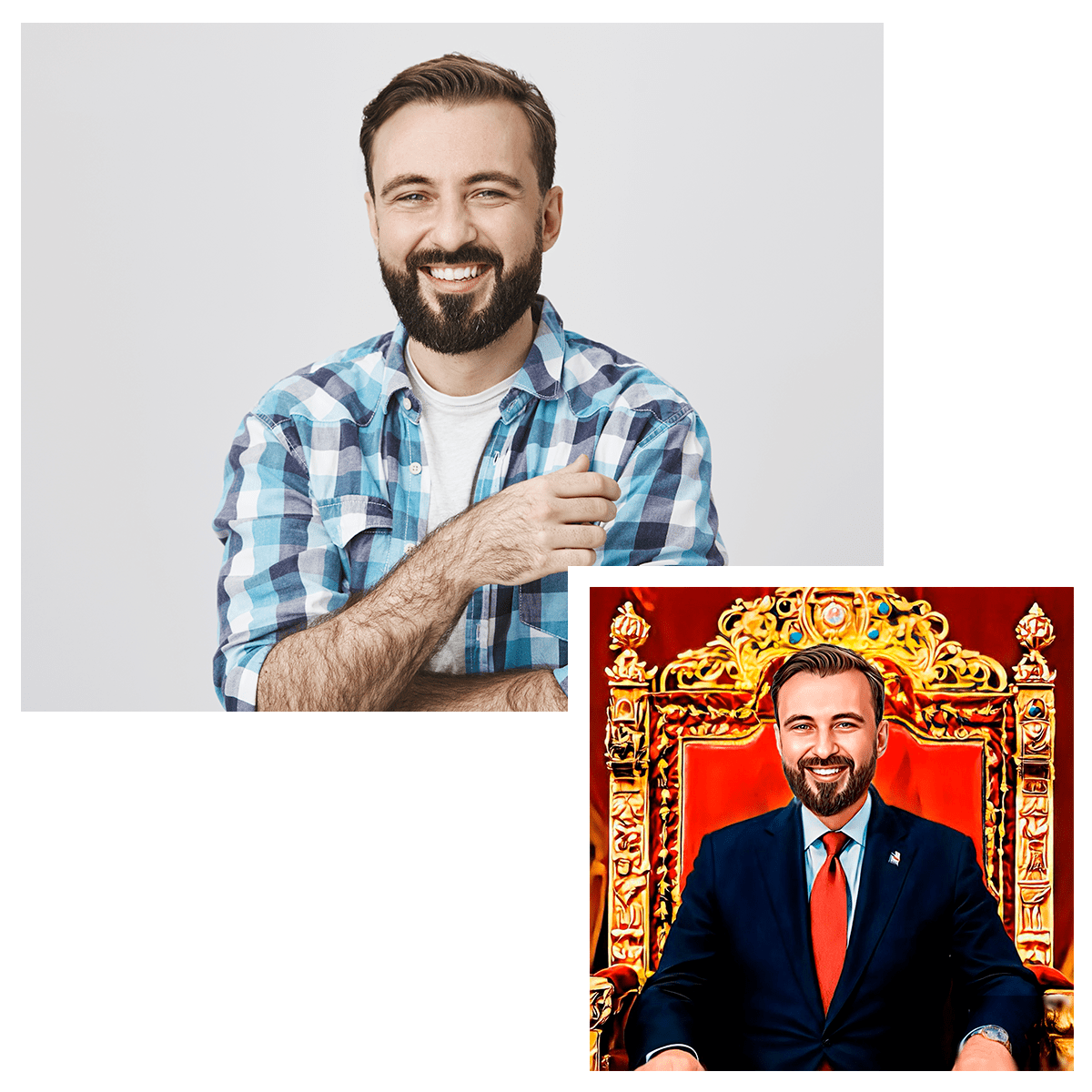 Jak prezydent - druk na płótnie, spersonalizowany prezent dla niego - idamell.com