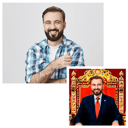 Jak prezydent - druk na płótnie, spersonalizowany prezent dla niego - idamell.com