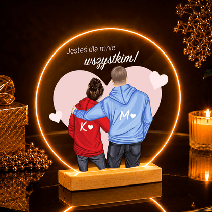 Jesteś dla mnie wszystkim! Clipart - Druk na szkle, spersonalizowany prezent dla niego - idamell.com