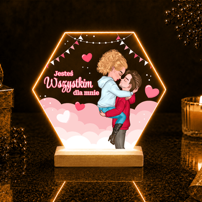 Jesteś dla mnie wszystkim Clipart - Druk na szkle, spersonalizowany prezent dla niej - idamell.com