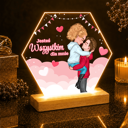 Jesteś dla mnie wszystkim Clipart - Druk na szkle, spersonalizowany prezent dla niej - idamell.com