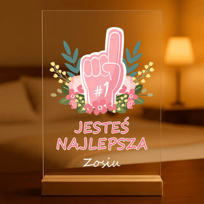 Jesteś najlepsza - Druk na szkle, spersonalizowany prezent dla niej - idamell.com