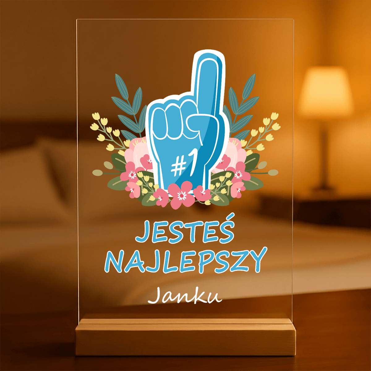 Jesteś najlepszy - Druk na szkle, spersonalizowany prezent dla niego - idamell.com