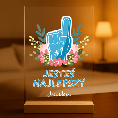 Jesteś najlepszy - Druk na szkle, spersonalizowany prezent dla niego - idamell.com