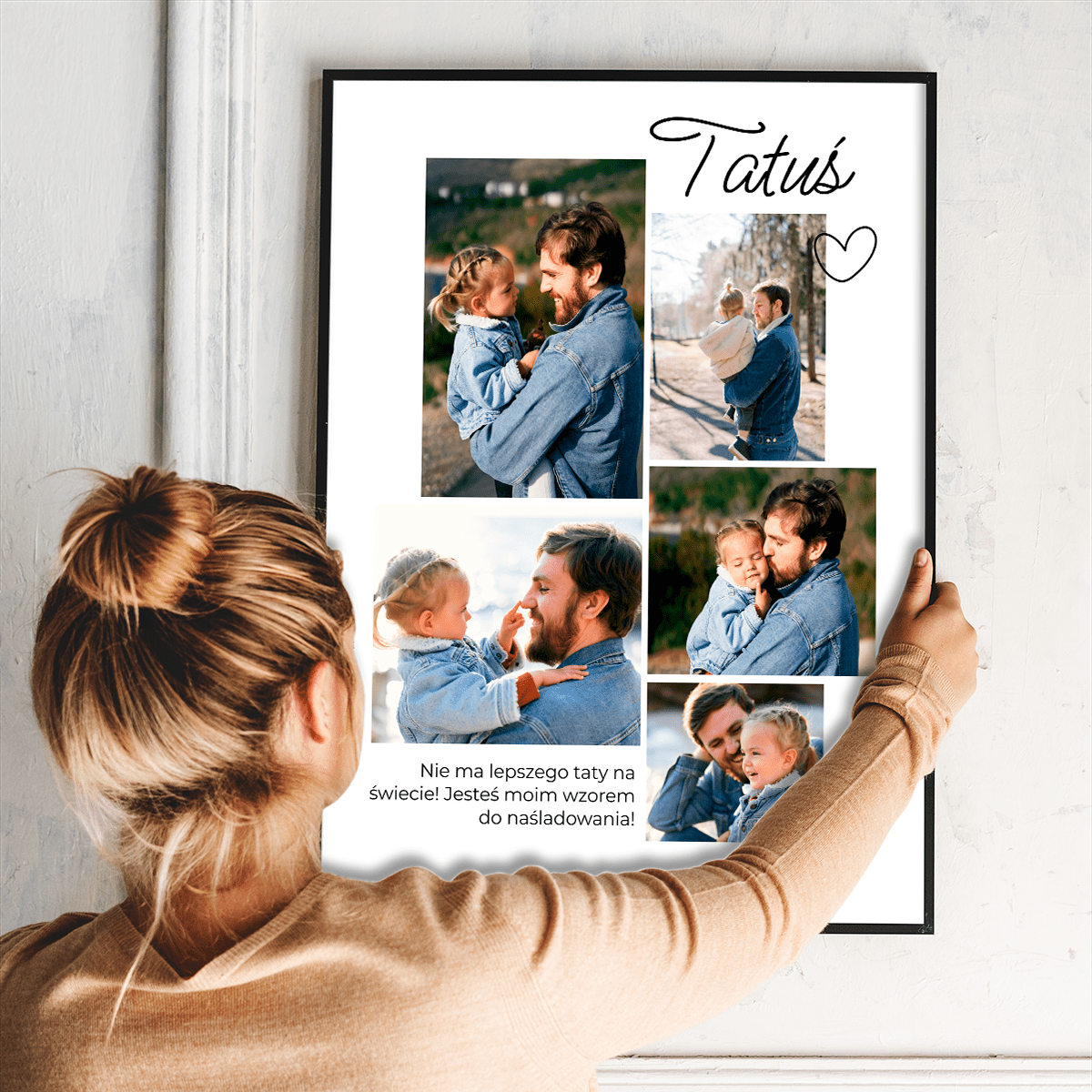 Jesteś najlepszym tatą! - plakat, spersonalizowany prezent dla taty - idamell.com