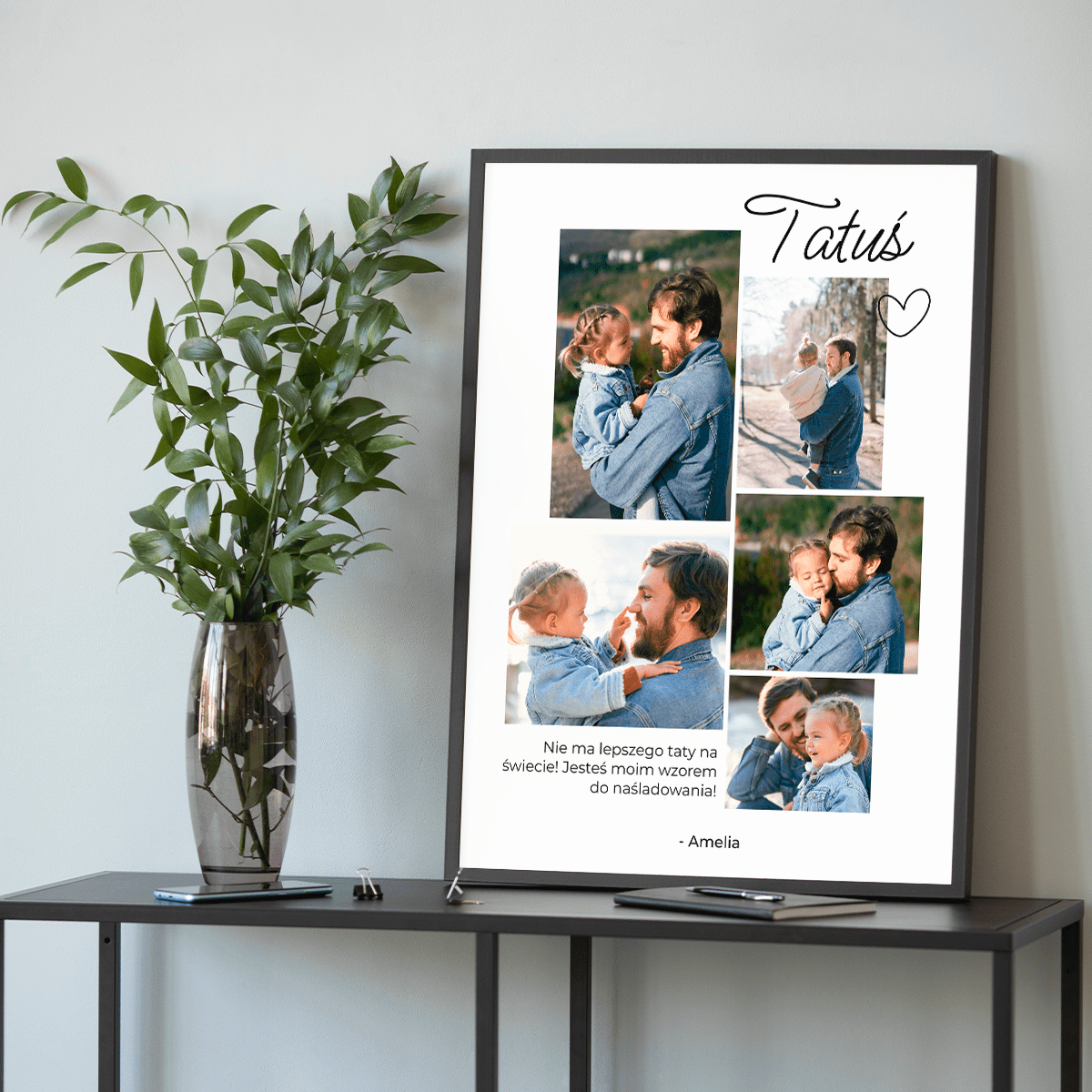 Jesteś najlepszym tatą! - plakat, spersonalizowany prezent dla taty - idamell.com
