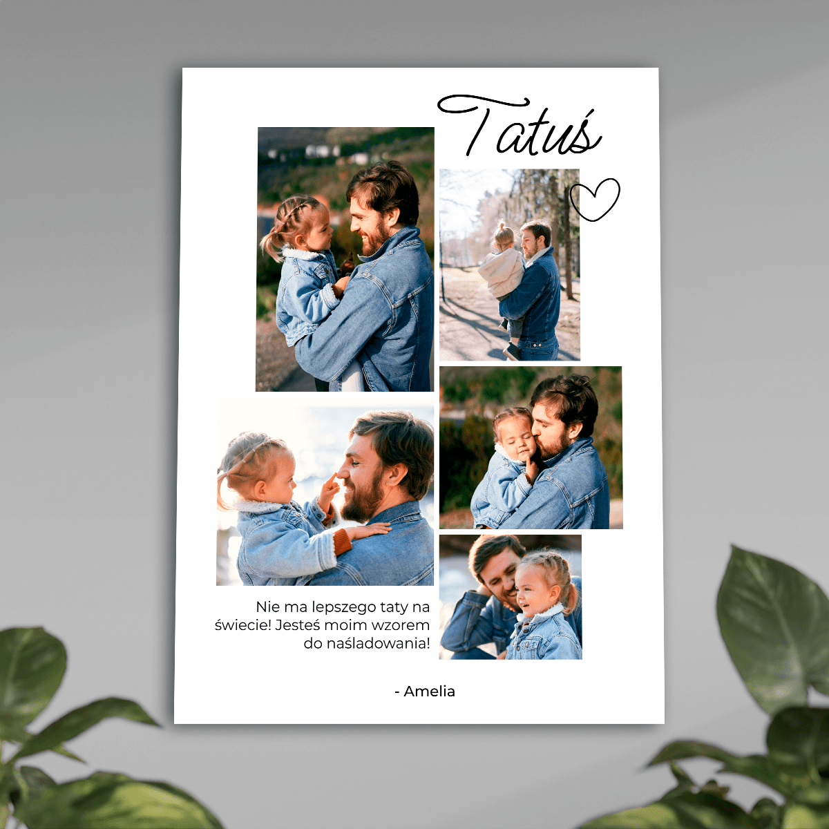 Jesteś najlepszym tatą! - plakat, spersonalizowany prezent dla taty - idamell.com