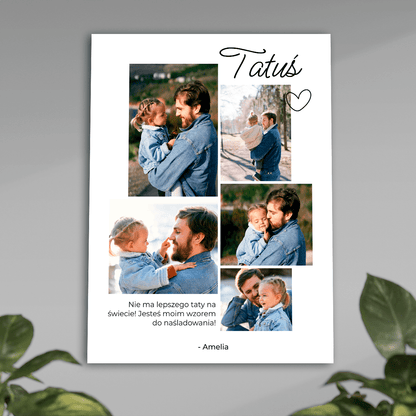 Jesteś najlepszym tatą! - plakat, spersonalizowany prezent dla taty - idamell.com