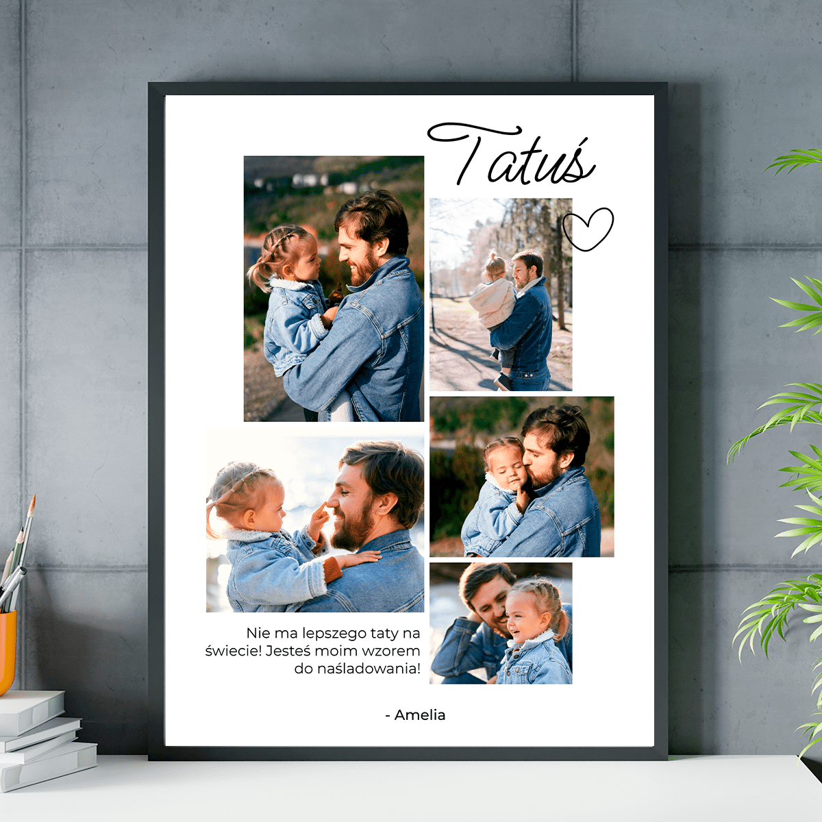 Jesteś najlepszym tatą! - plakat, spersonalizowany prezent dla taty - idamell.com