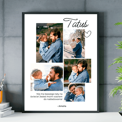 Jesteś najlepszym tatą! - plakat, spersonalizowany prezent dla taty - idamell.com