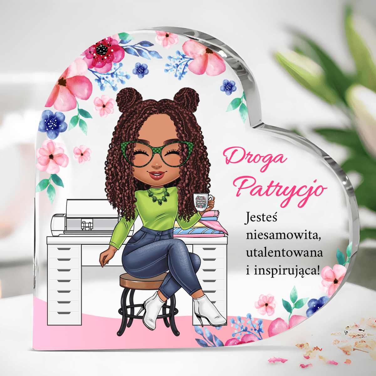 Jesteś niesamowita Clipart - Druk na szkle, spersonalizowany prezent dla niej - idamell.com