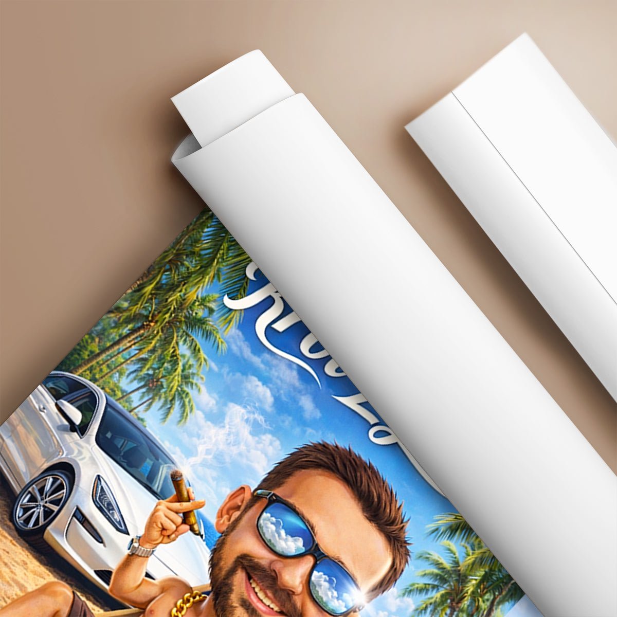 Karykatura mężczyzny - plakat, spersonalizowany prezent dla mężczyzny - idamell.com