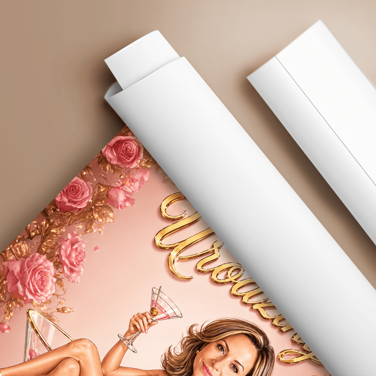 Karykatura urodzinowa - plakat, spersonalizowany prezent dla kobiety - idamell.com