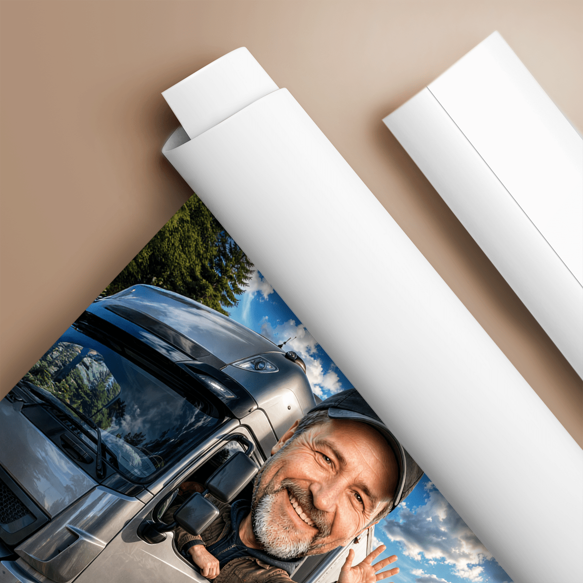 Kierowca ciężarówki - plakat, spersonalizowany prezent dla mężczyzny - idamell.com
