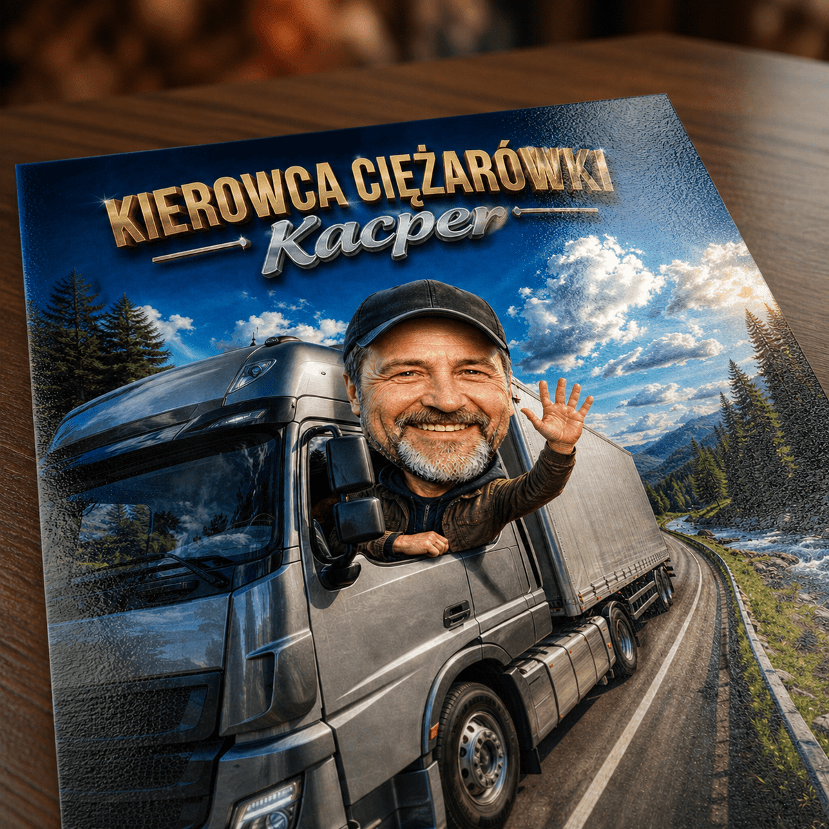 Kierowca ciężarówki - plakat, spersonalizowany prezent dla mężczyzny - idamell.com