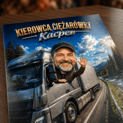 Kierowca ciężarówki - plakat, spersonalizowany prezent dla mężczyzny - idamell.com