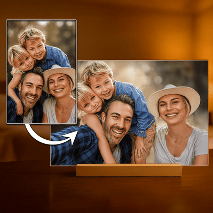 Klasyczny portret wieloosobowy - Druk na szkle, spersonalizowany prezent - idamell.com