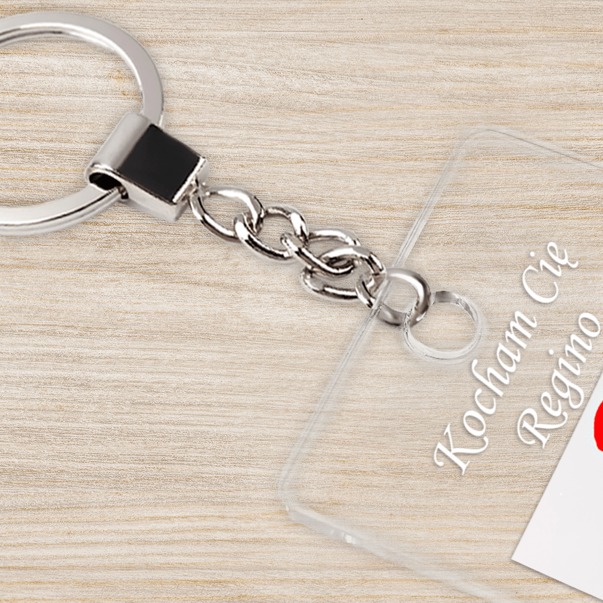 Kocham Cię - brelok do kluczy, spersonalizowany prezent dla dziewczyny - idamell.com