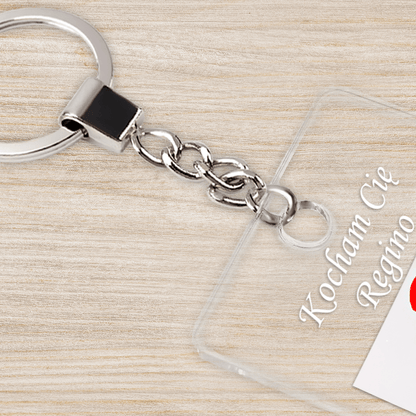 Kocham Cię - brelok do kluczy, spersonalizowany prezent dla dziewczyny - idamell.com
