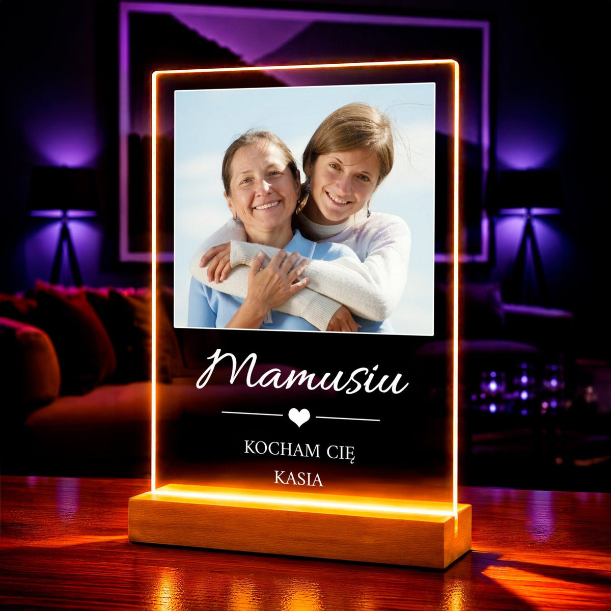 Kocham Cię mamo! - Druk na szkle, spersonalizowany prezent dla mamy - idamell.com