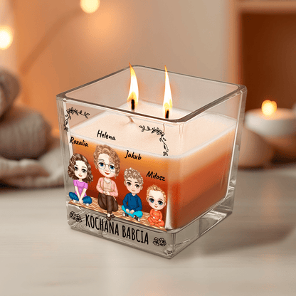 Kochana babcia Clipart - świeca zapachowa, spersonalizowany prezent dla babci - idamell.com