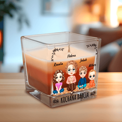 Kochana babcia Clipart - świeca zapachowa, spersonalizowany prezent dla babci - idamell.com