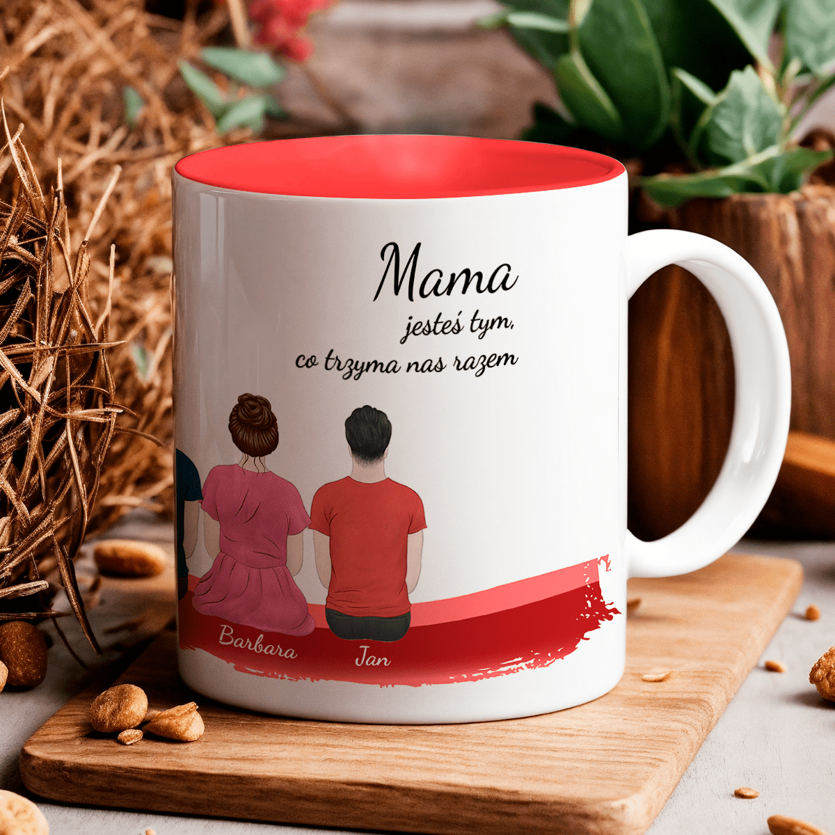 Kochana mama - Kubek z nadrukiem, spersonalizowany prezent dla mamy - idamell.com