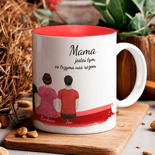Kochana mama - Kubek z nadrukiem, spersonalizowany prezent dla mamy - idamell.com