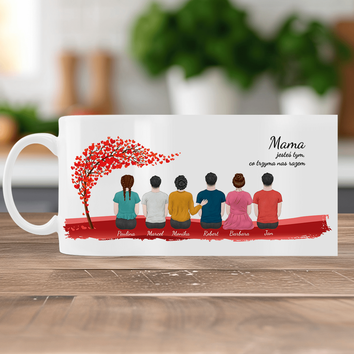 Kochana mama - Kubek z nadrukiem, spersonalizowany prezent dla mamy - idamell.com