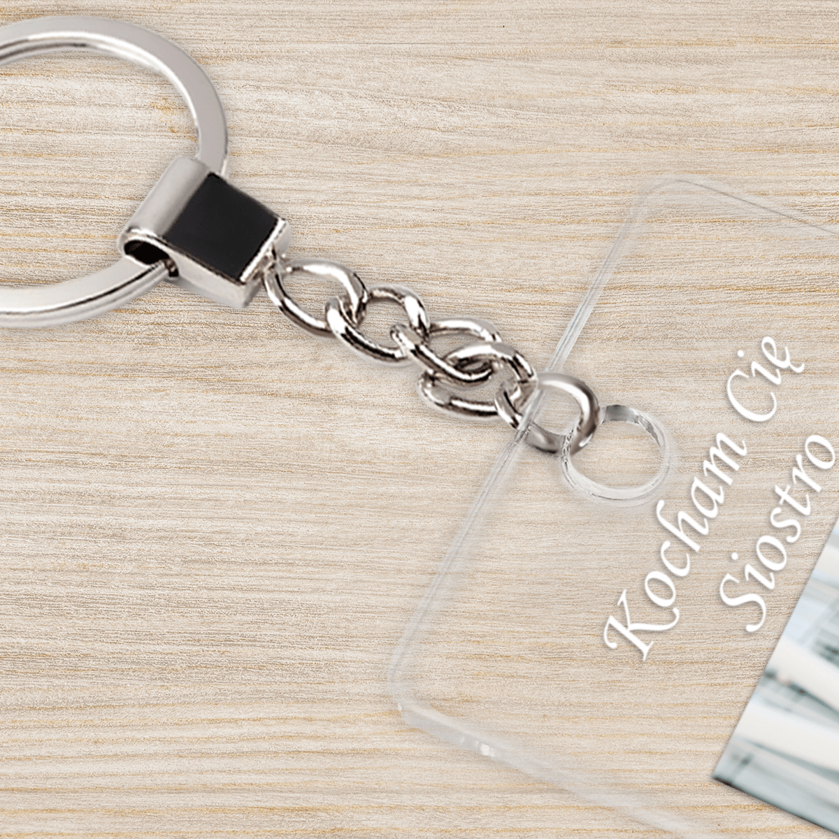 Kochana siostra - brelok do kluczy, spersonalizowany prezent dla siostry - idamell.com