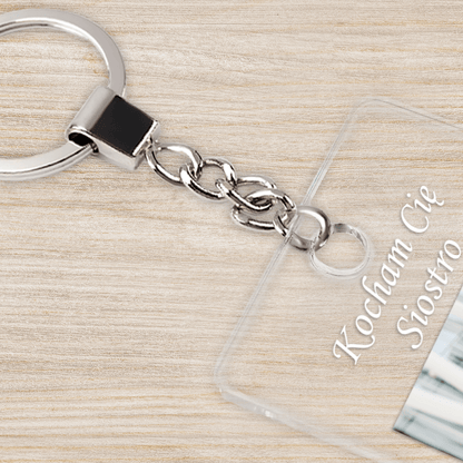 Kochana siostra - brelok do kluczy, spersonalizowany prezent dla siostry - idamell.com