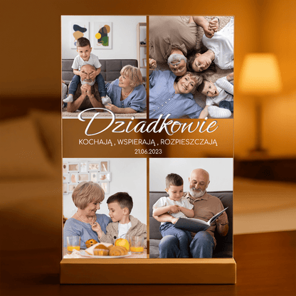 Kochani dziadkowie - Druk na szkle, spersonalizowany prezent dla dziadków - idamell.com