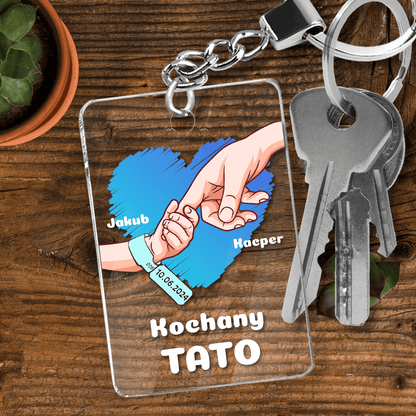 Kochany Tata - brelok do kluczy, spersonalizowany prezent dla taty - idamell.com