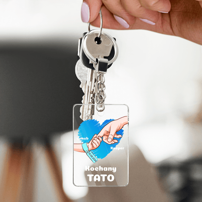 Kochany Tata - brelok do kluczy, spersonalizowany prezent dla taty - idamell.com