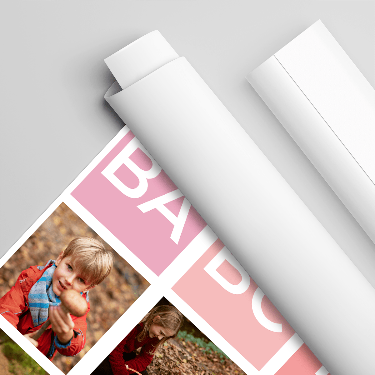 Kolaż 7 zdjęć BABCIA - plakat, spersonalizowany prezent dla babci - idamell.com