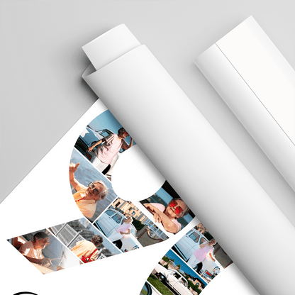 Kolaż urodzinowy na 90. - plakat, spersonalizowany prezent dla kobiety - idamell.com