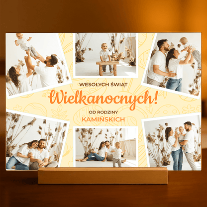 Kolaż wielkanocny 6 zdjęć - Druk na szkle, spersonalizowany prezent dla niej - idamell.com