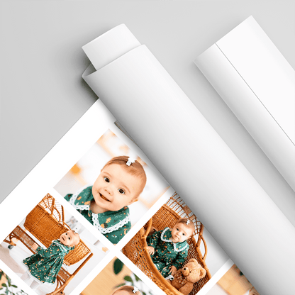 Kolaż zdjęć na roczek - plakat, spersonalizowany prezent dla dziecka - idamell.com