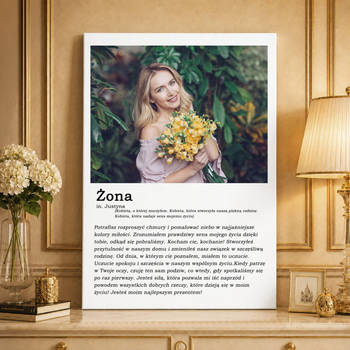 Kolaż ze zdjęć na płótnie Dla żony — prezent dla kobiety - idamell.com