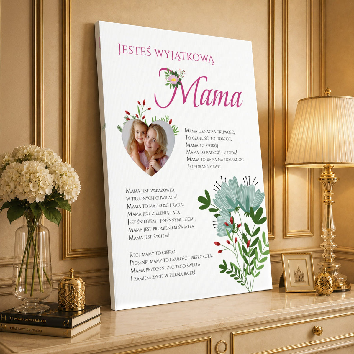 Kolaż ze zdjęć na płótnie Jesteś wyjątkową mamą — prezent dla mamy - idamell.com