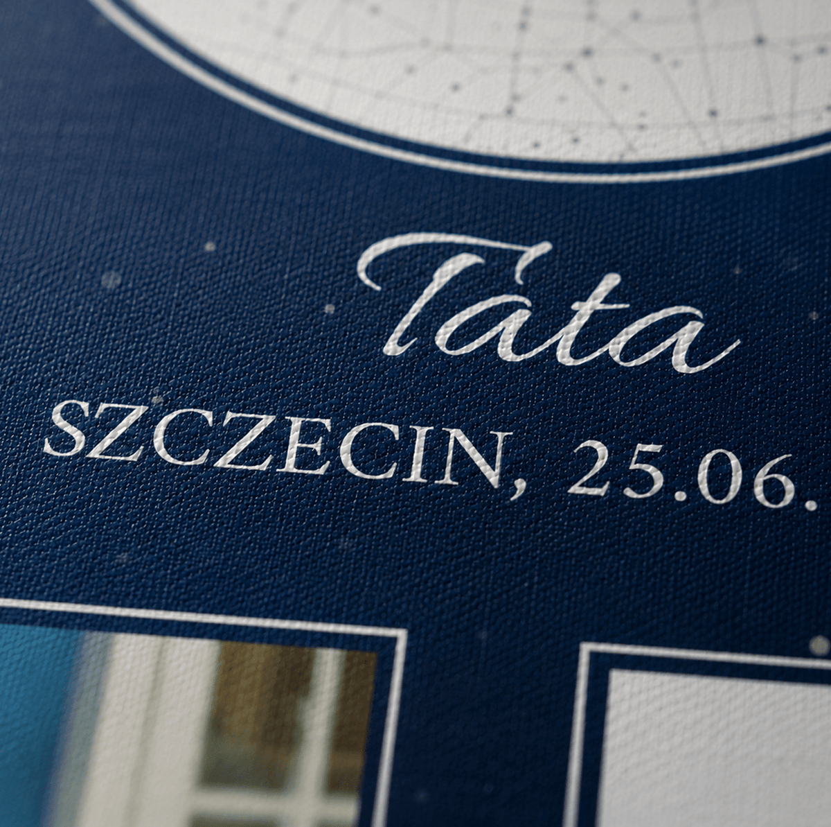 Kolaż ze zdjęć na płótnie mapa nieba prezent dla taty - idamell.com