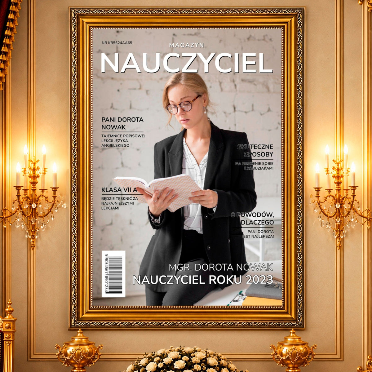 Kolaż ze zdjęć na płótnie Nauczyciel roku — prezent dla nauczyciela - idamell.com