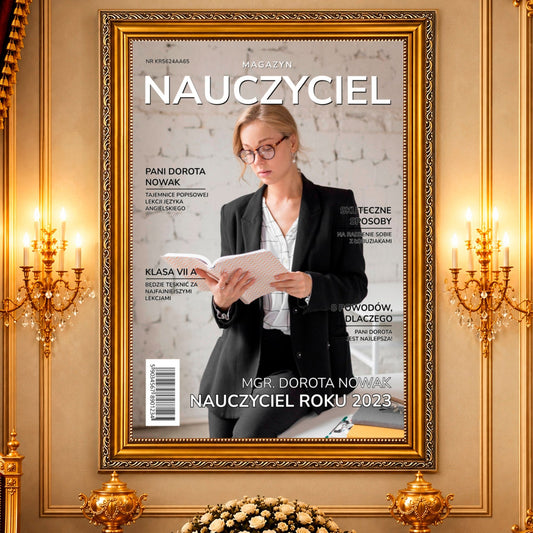 Kolaż ze zdjęć na płótnie Nauczyciel roku — prezent dla nauczyciela - idamell.com