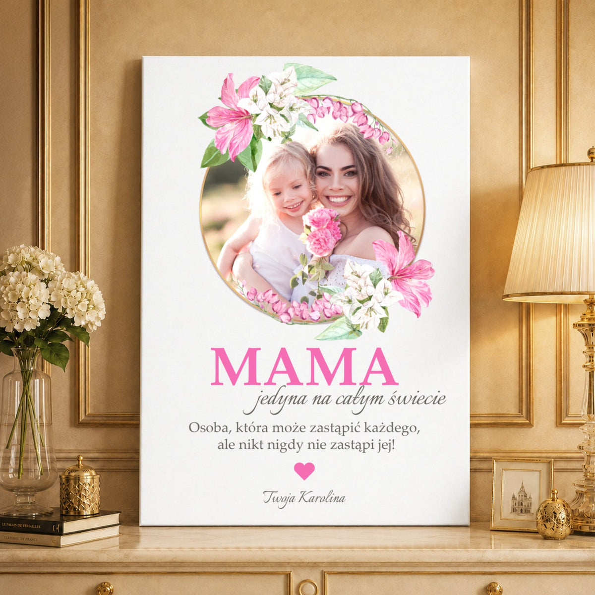 Kolaż ze zdjęć na płótnie Niezastąpiona mama — prezent dla mamy - idamell.com