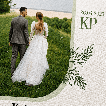 Kolaż ze zdjęć na płótnie od pary młodej prezent na rocznicę - idamell.com